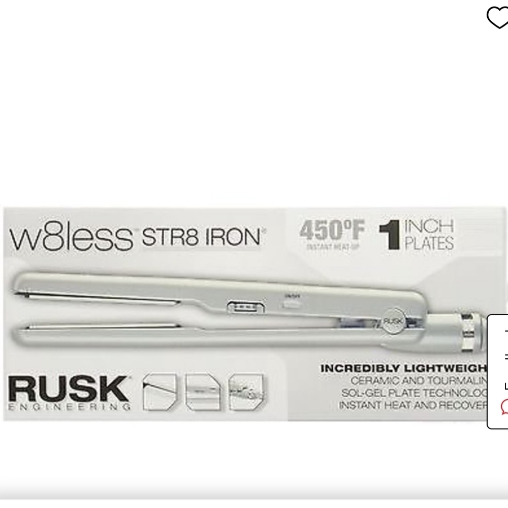 Rusk w8less flat iron 1 inch